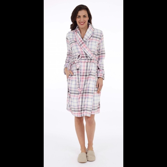 🎄 Shawl Collar Fleece Robe - Picture 1 of 3